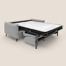 Divano Letto 3 Posti 195x95x96 cm in Tessuto Grigio