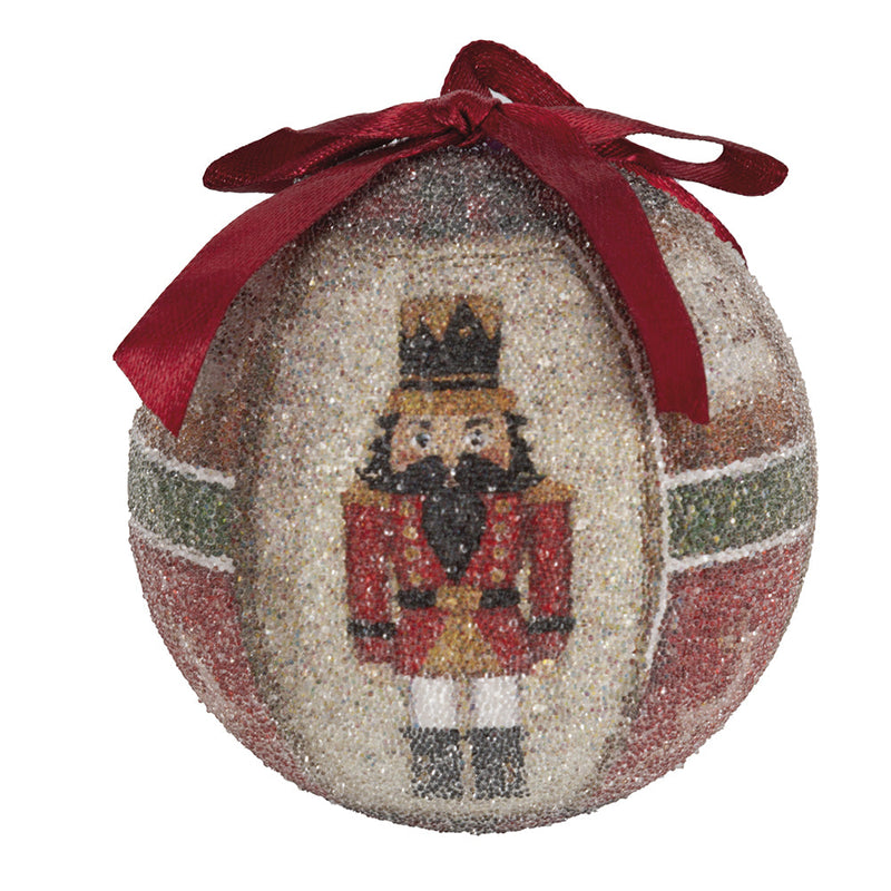 Set 14 Palle di Natale Ø7,5 cm in Polyfoam con Box Schiaccianoci