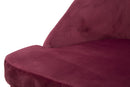 Poltrona Paris Bordeaux 59x67x75,5 cm Legno Spugna e Velluto Sintetico Bordeaux e Nero
