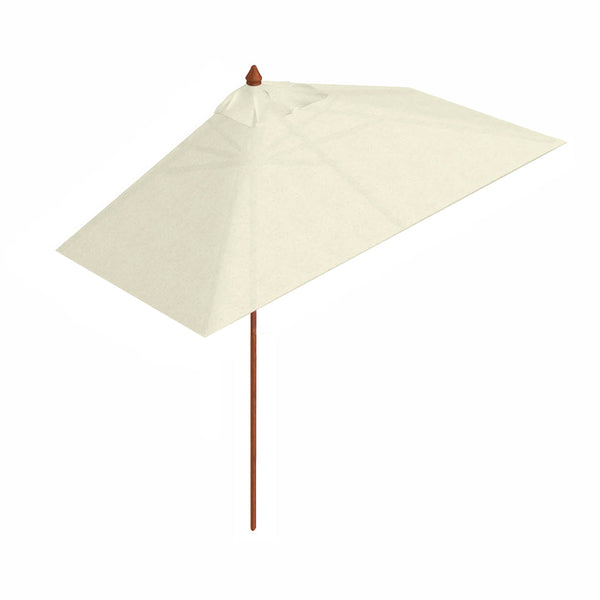 Mezzo Ombrellone da Giardino 1,5x4m Palo in Legno Ecrù prezzo