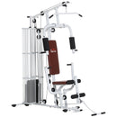Stazione Fitness Multifunzione 150x110x210 cm in Acciaio e PU Bianco  