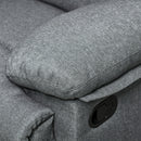 Divano 3 Posti con Schienale e Poggiapiedi Laterali Reclinabili Grigio Antracite 185x95x97 cm 