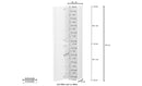 Armadio 1 Anta 45x35x191 cm Kompact Bianco Lucido  