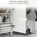 Mobile Bagno 60x30x93 cm con 2 Cassetti e Armadietto Rivestimento in Melamina Bianco  