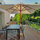Ombrellone da Giardino 2,5x3,5 m Palo Ø48 mm in Legno Telo in Acrilico Danieli Sydney Ecrù