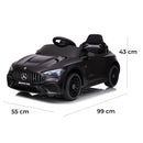 Macchina Elettrica per Bambini 12V Licenza Ufficiale Mercedes CLE53 Sedile in Pelle Nero