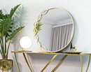 Specchio Eleonor 73,5x2x72 cm in Ferro e MDF Oro