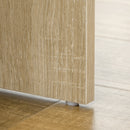 Consolle Trucco con Specchio 80x38x143 cm con Sgabello in Truciolare Color Legno 