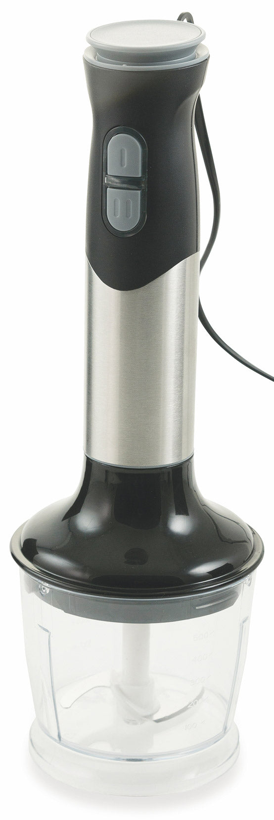 Frullatore ad Immersione Tritatutto in Acciaio 700W 3 in 1 Kooper Frullatris Inox