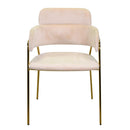 Sedia Imbottita 52x52xh79 cm in Tessuto Velluto Hannover Crema