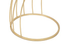 Porta Telefono Flush Ø43x73 cm in Ferro MDF e Specchio Nero e Oro