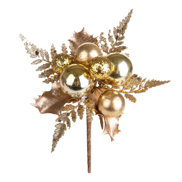 Set 12 Plektren mit Kugeln H13 cm Gold sconto