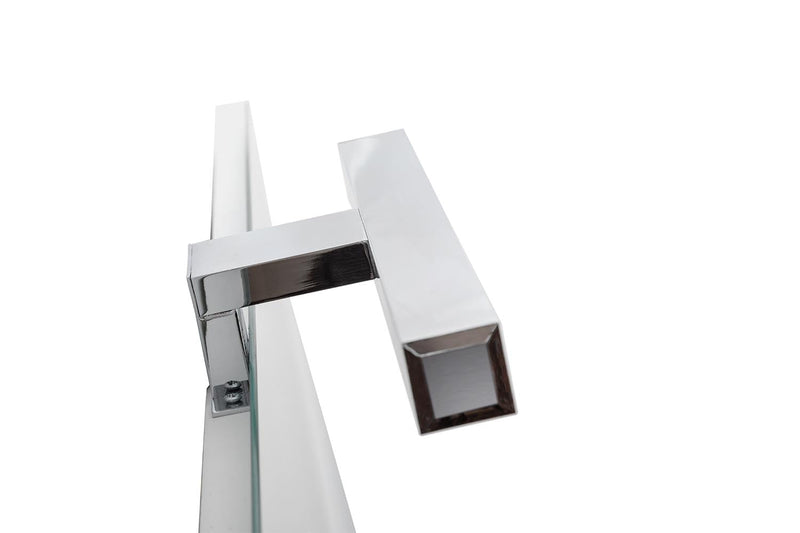 Mobile Bagno Sospeso 135 cm Lavabo Specchio Lampada a LED e Mensola TFT Mactan Sinistra Bianco Opaco e Grigio