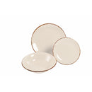 Servizio Piatti 12 Pezzi in Gres Dipinto a Mano VdE Tivoli 1996 Baita Acquerello