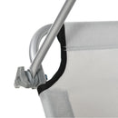 Lettino Prendisole da Giardino Pieghevole 187x58x36 cm in Metallo e Tessuto Oxford Grigio Chiaro