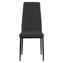 Set 4 Sedie 50x44x96 cm in Tessuto Milano Nere