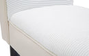 Panchetta Velvet Crema 102x31x51 cm Legno e Poliestere Crema e Nero