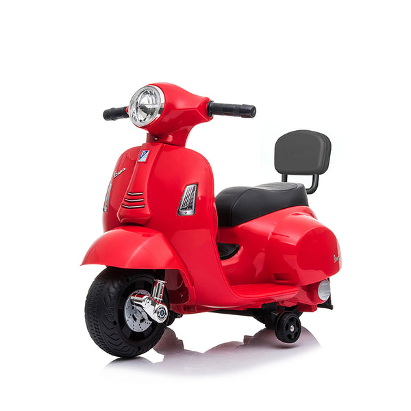 acquista Moto Elettrica per Bambini Licenza Ufficiale Piaggio Vespa GTS Rossa con Batteria al Litio e Clacson