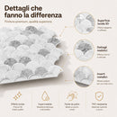 Set 10 Pannelli Adesivi Piastrelle da Parete 30,5 cm Decoro Squame di Pesce in PVC Grigio e Bianco      