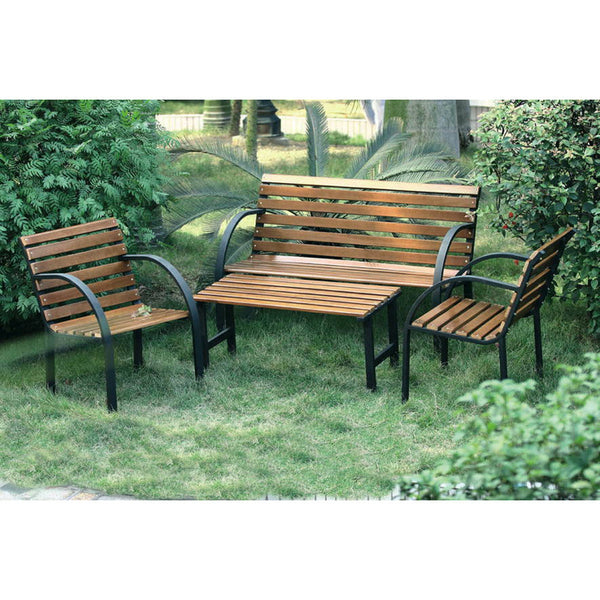 Garden Lounge Set Bank + 2 Sessel + Parco Couchtisch aus Holz online
