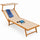 Lettino Prendisole 189x58x36 cm con Struttura in Alluminio Effetto Legno e Tessuto Beige