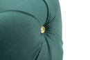 Puff Diamond Glam Verde Ø45x40 cm in Ferro e MDF e Spugna e Poliestere Verde e Oro