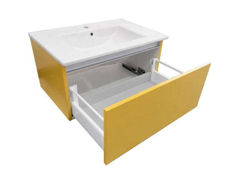 Mobile Bagno Sospeso 71cm TFT Ibiza Senape Bianco