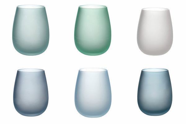 Set mit 6 gefrosteten Wassergläsern 500 ml Villa d'Este Home Tivoli Happy Hour sconto