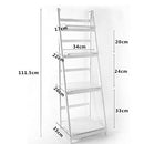 Portapiante Scaffale 4 Ripiani in Legno Massello 41x34x111,5 cm Fumer Kelvin Bianco