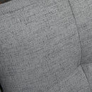 Divano 2 Posti in Tessuto 139x68x80 cm con Cuscini Imbottiti e Gambe in Acciaio Grigio