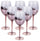 Set mit 6 schicken Bechern in Villa d'Este Home Tivoli, transparentes und roségoldenes Glas