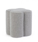 Pouf 40x40x45 cm Cointa in Bouclè Grigio