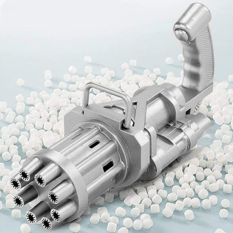 Pistola Bolle di Sapone Automatica Ba Batterie Bubble Gun Grigio