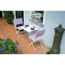 Tavolo da Ringhiera da Giardino in Ferro 60X56cm Vorghini Ring Bianco