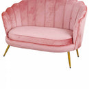 Divano 2 Posti 128x85 cm in Velluto Magenta