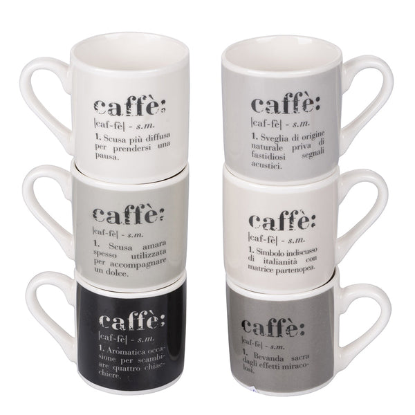 Set 6 Kaffeetassen Ø5,5x5,5 cm in New Bone China Villa D'este Home Tivoli Classic acquista