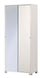 Kleiderschrank 2 Schiebetüren mit Spiegel 82x190x41 cm Flamed White