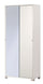 Kleiderschrank 2 Schiebetüren mit Spiegel 82x190x41 cm Flamed White