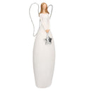 Angelo resina bianco con led cm 10x7xh30