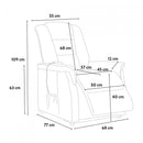 Poltrona Alzapersona Elettrica 1 Motore 68x77x109 cmin Similpelle Marrone Scuro