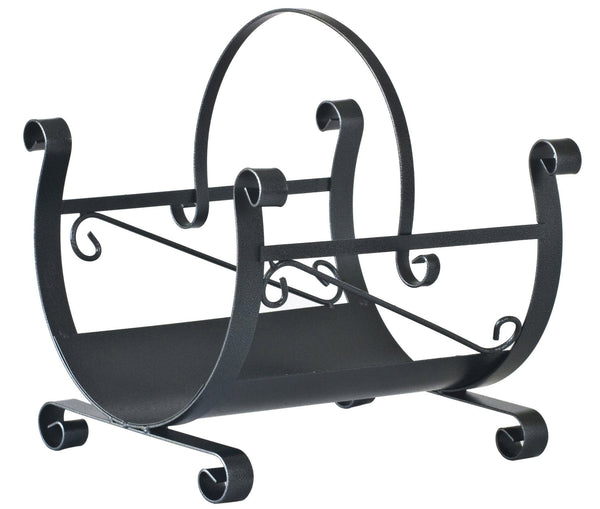 Holzhalter für Kamin 43x38x47 cm in Schmiedeeisen Bauer Vienna Black online