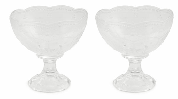 prezzo Set 2 Eisschalen 350 ml Ø12,5x12 cm in Glas Villa d'Este Home Tivoli Transparent
