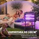 Lampada Antizanzare da Esterno 45x18x90 cm a Energia Solare con Rete di Protezione Nero      