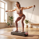 Stepper Fitness Regolabile su 2 Livelli 66x28x16 cm con 2 Bande di Resistenza Capacità 120 kg in ABS Rosa e Nero      