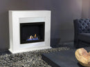 Cornice per Camino in Legno MDF 98x91x30,6cm Ruby Fires Adra Bianca