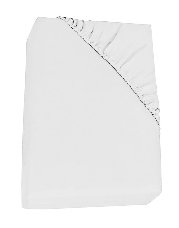 Lenzuolo Sotto Matrimoniale con Angoli H40 cm ed Elastico Tinta Unita Bianco online