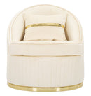 Poltrona Space Plus Crema Ø 75x80 cm in Legno 