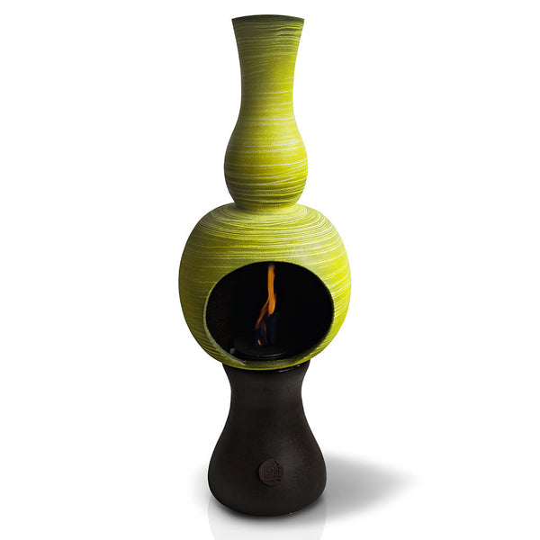 Bioethanol-Bodenkamin aus Keramik 32x95 cm Ferazzoli Onda Verde Millerighe acquista