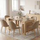 Tavolo Consolle Estendibile per 10 Persone 48-240x90x78A cm in Melamina Effetto Legno Chiaro      