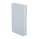 Armadio Portagioie con Specchiera da Parete in Legno Bianco 31x56x8.5 cm 